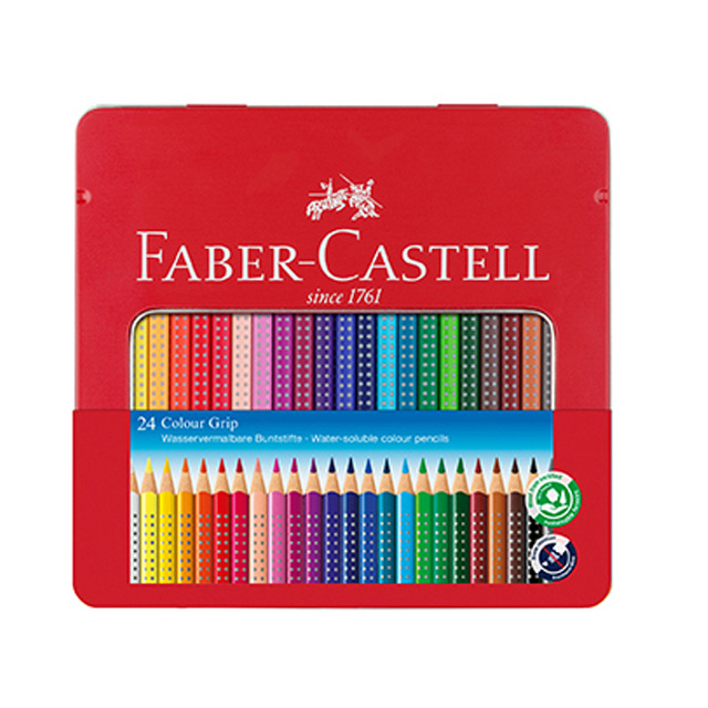 Faber-Castell Grip Color Pencils 12 Colors_Tin Case