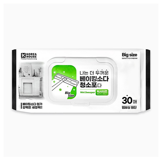I Am Thicker Baking Soda Cleaning Wipes with Cap – 30 Sheets (Large Size)