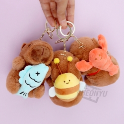 Animal Friends Capybara Plush Keyring, Random 