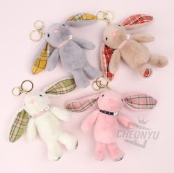 Pearl Rabbit Plush Keyring, Random 