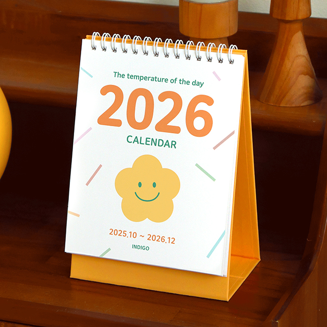2026 오늘의 온도 탁상 달력 (25년 10월-26년 12월 데스크 캘린더)