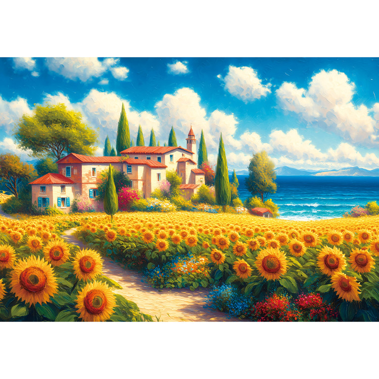 A Midsummer Day's Blooming Sunflower Festival – Let’s Puzzle 1000pcs