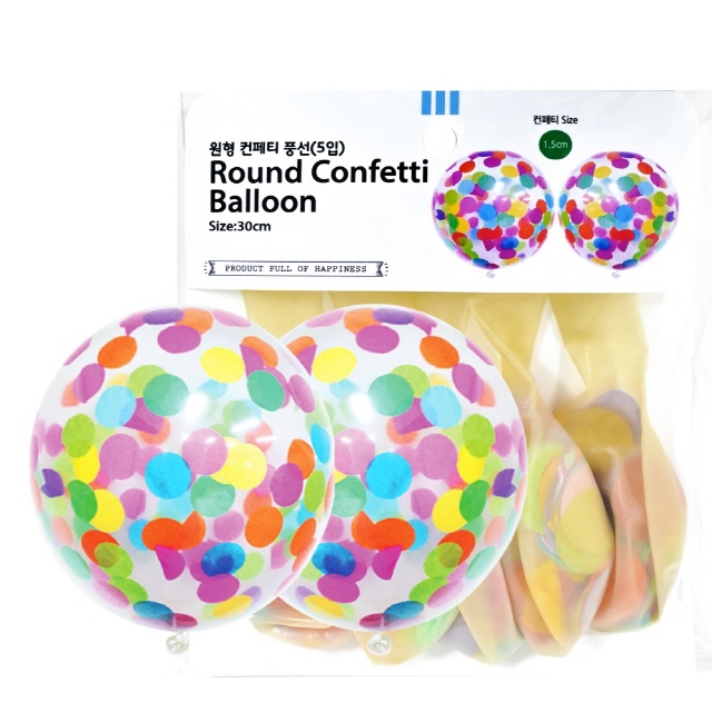 30 cm circular confetti 5p