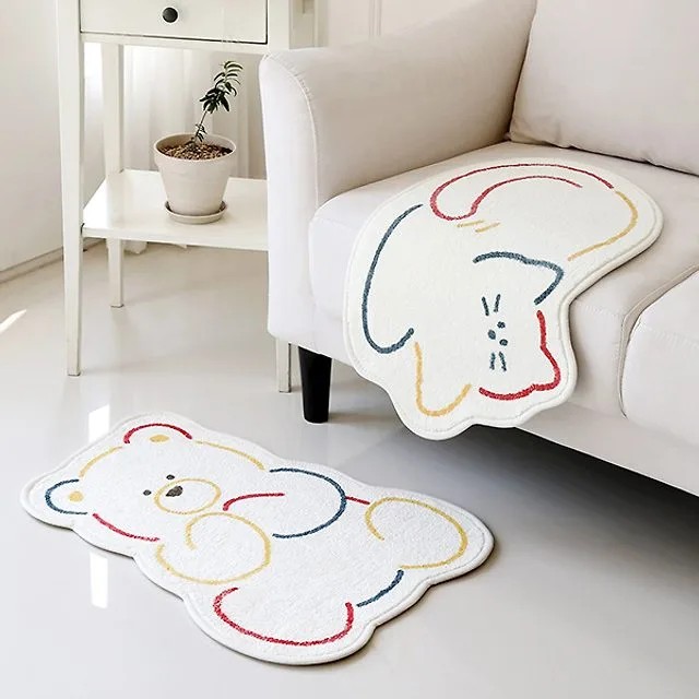 Bear Cat White Foot Mat
