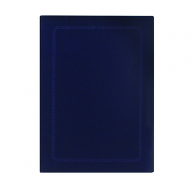 Velvet Certificate Holder (Wanja Pattern)_Navy