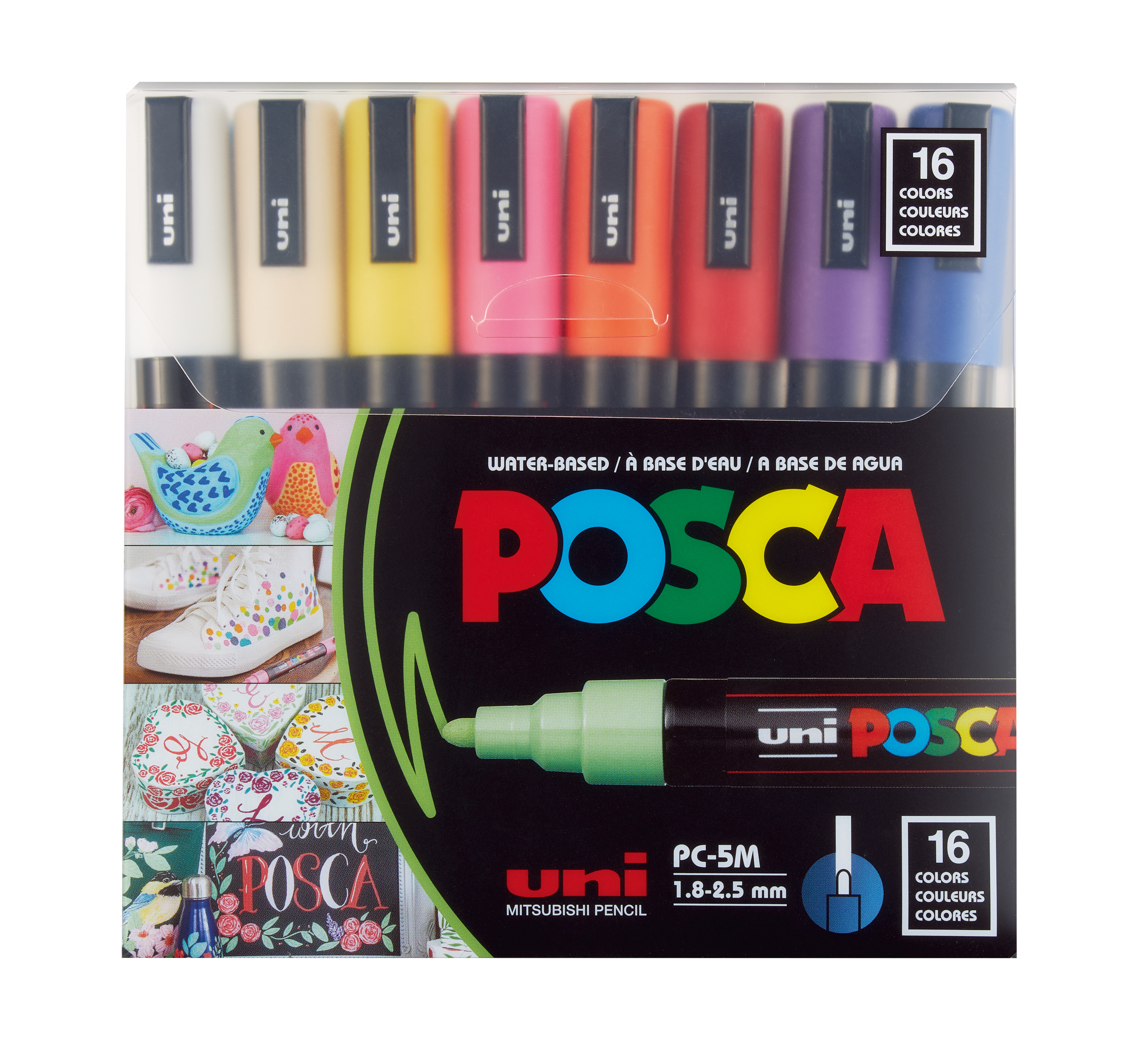 Uni POSCA PC-5M 16-Color Set